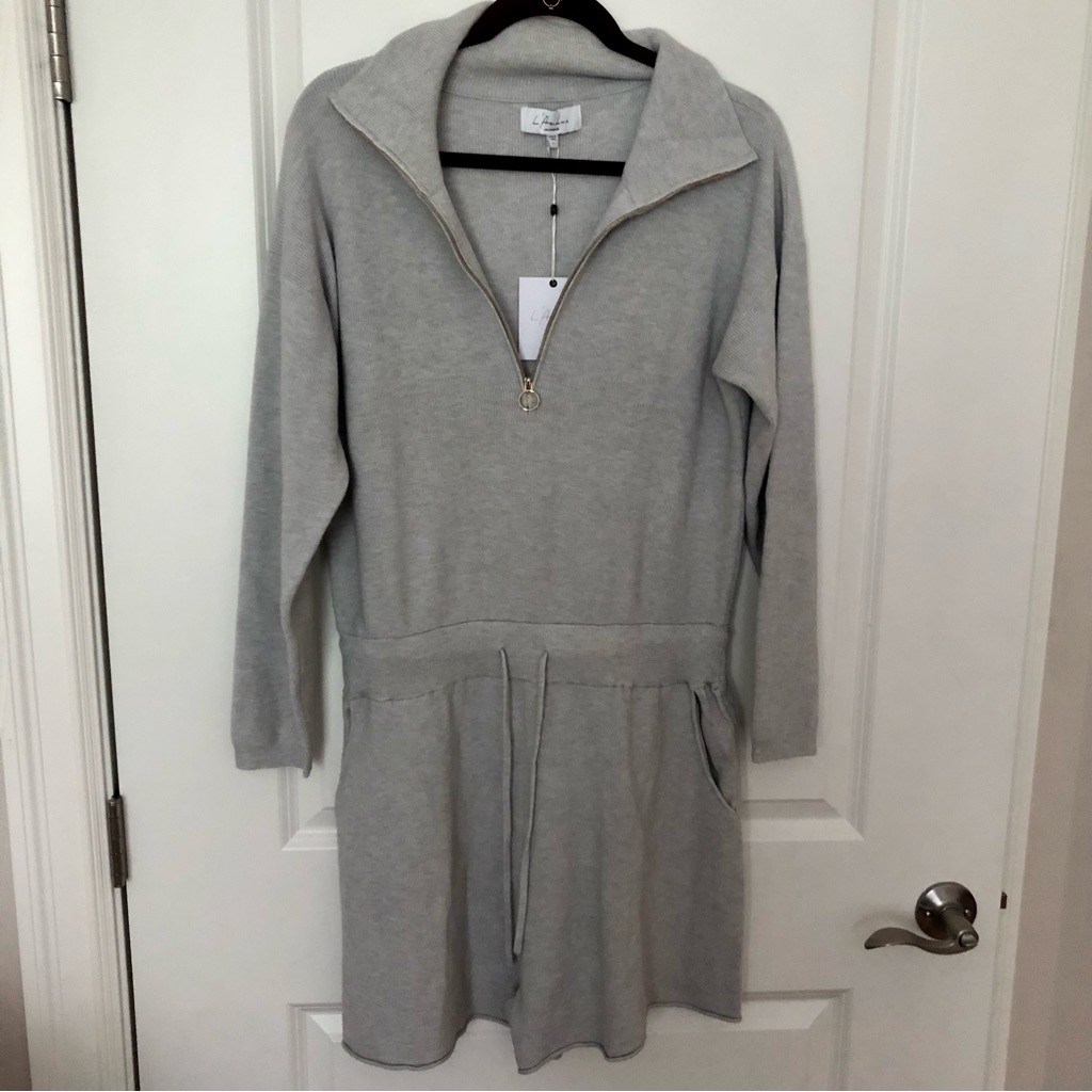 L’academie Shannon Light Gray Romper